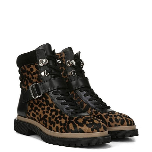 Alexia Whiskey Leopard Calf Hair Franco Sarto Ankle Boot