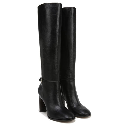 Cassie Black Leather Franco Sarto Boots