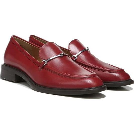 Eda Campari Red Leather Franco Sarto Loafer Flats