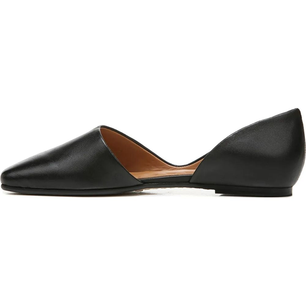 Santo Black Leather Franco Sarto d'Orsay Flat