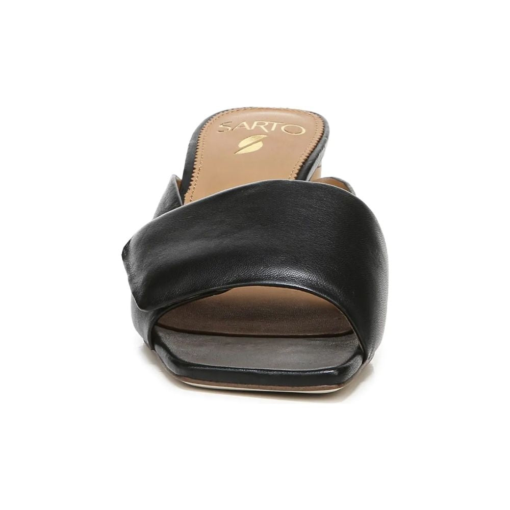 Violet Black Leather Franco Sarto Sandals