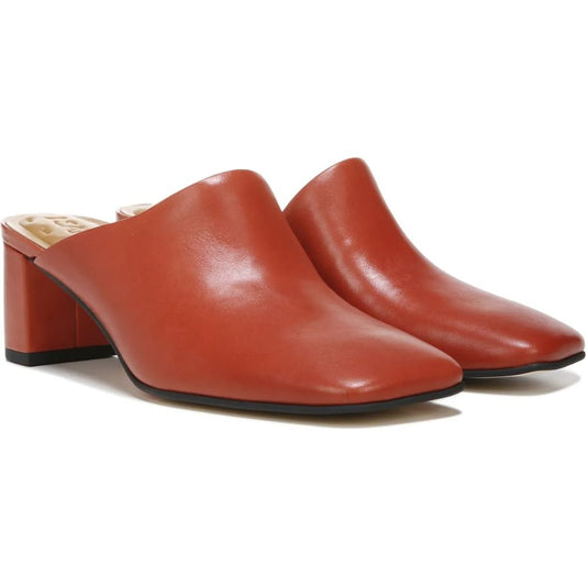 Xenia Brick Leather Franco Sarto Mules