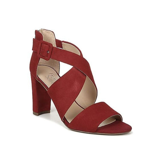 Habra Crimson Red Suede Franco Sarto Sandals