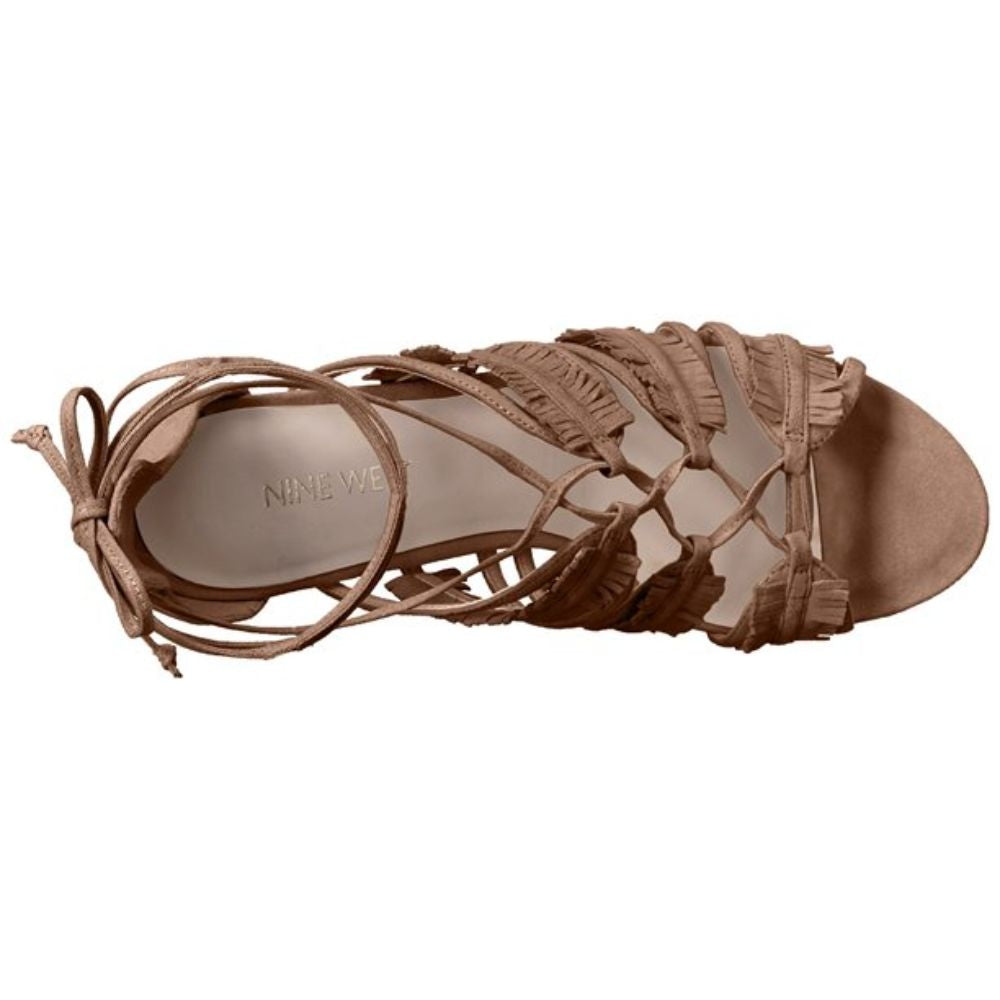 Genie Natural Suede Nine West Sandals