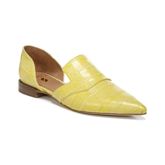 Toby Yellow Leather Franco Sarto d'Orsay Flats