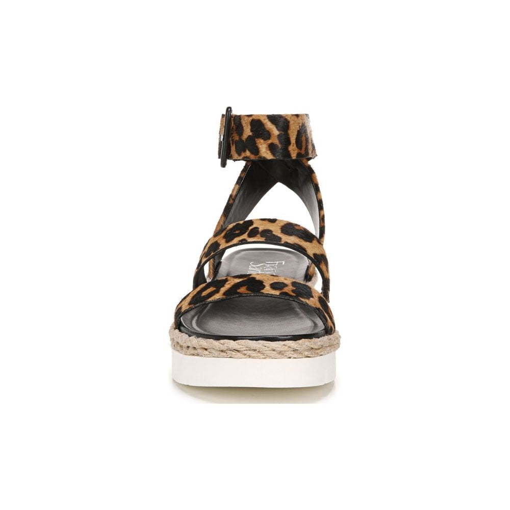 Jackson2 Camel Leopard Calf Hair Franco Sarto Platform Sandal