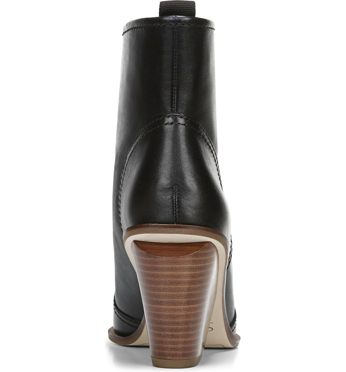Valentina Black Leather Franco Sarto Ankle Boot