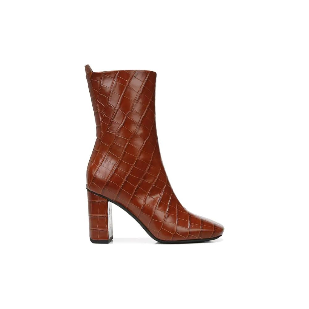 Binnie Rust Crocodile Leather Franco Sarto Ankle Boots