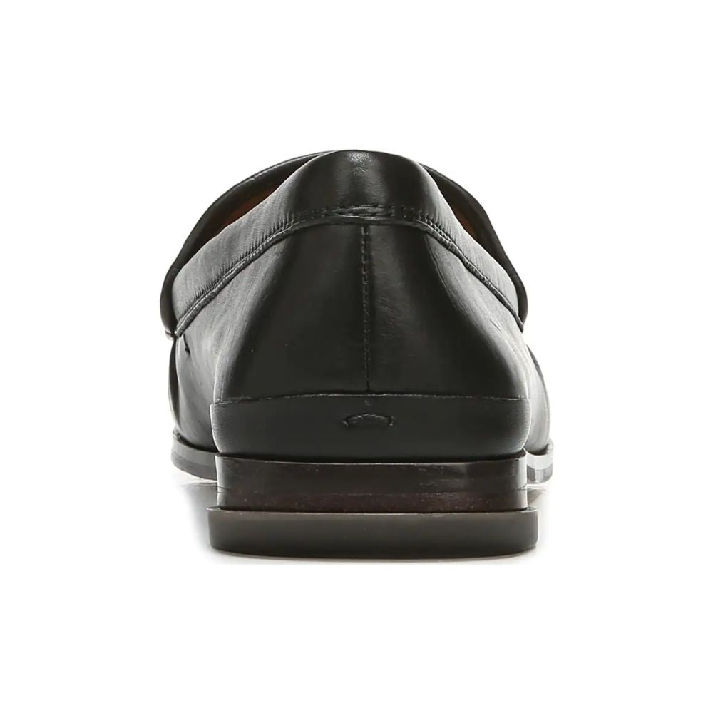 Gina Black Leather Franco Sarto Loafer Flats