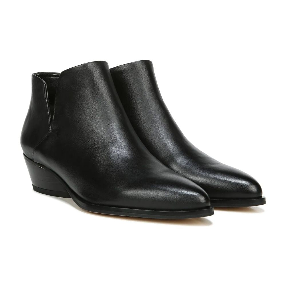 Shellson Black Leather Franco Sarto Ankle Boots