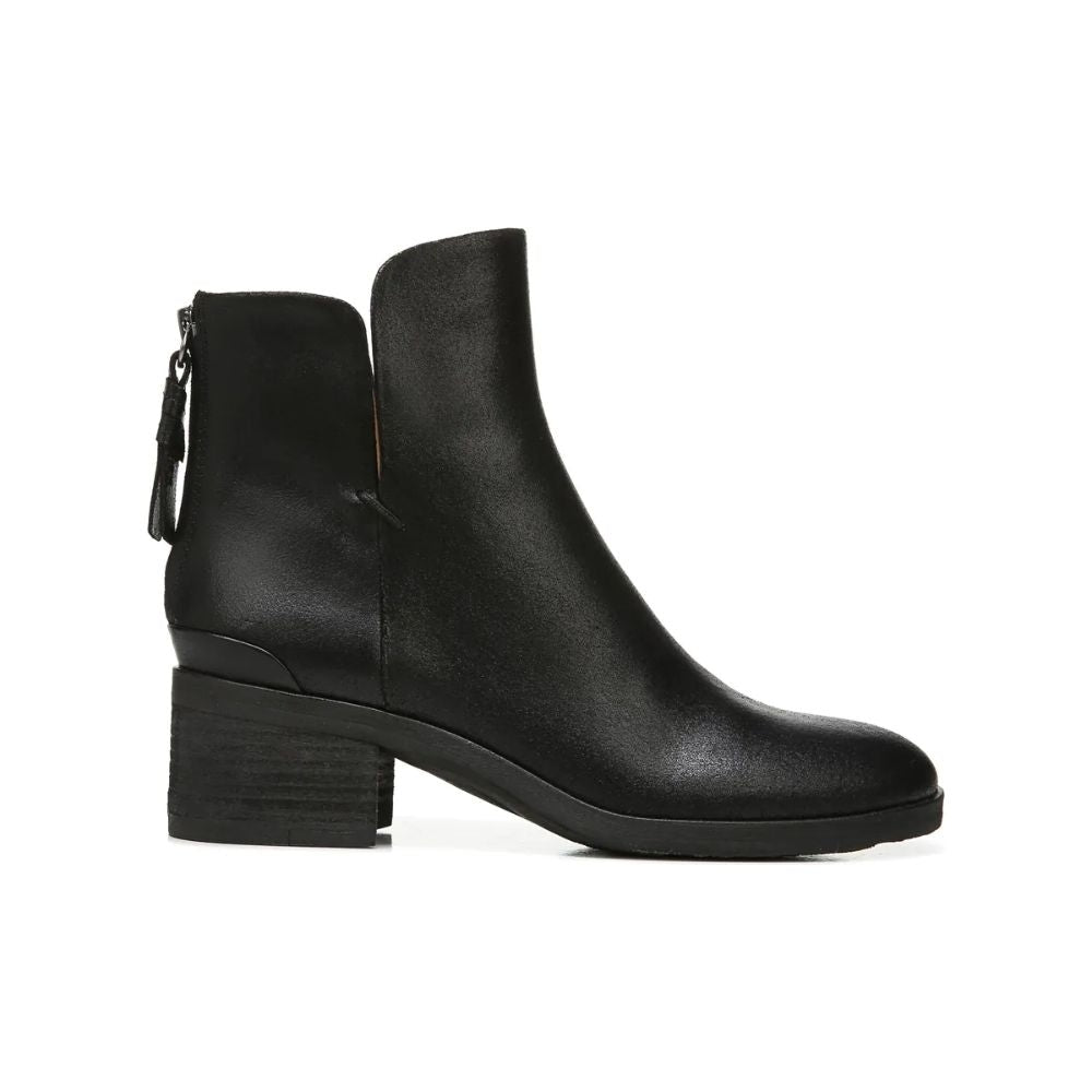 Zelma Black Leather Franco Sarto Ankle Boots