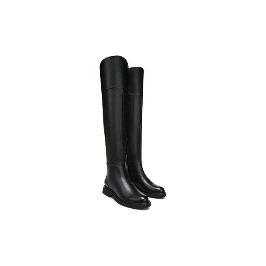 Battina Black Leather Franco Sarto Tall Boots