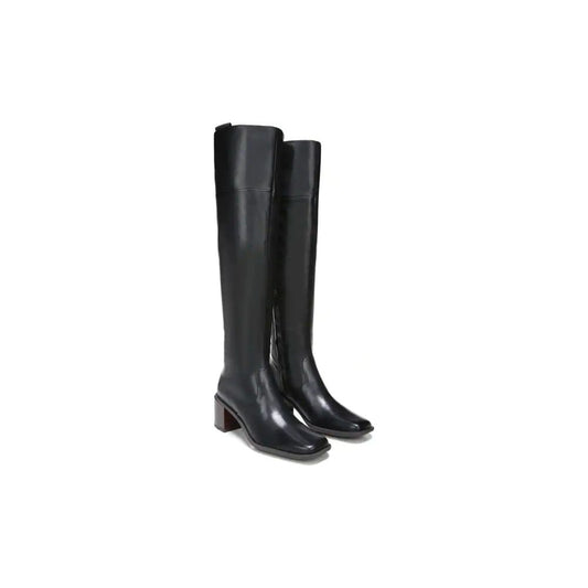 Forla Black Leather Franco Sarto Tall Boot