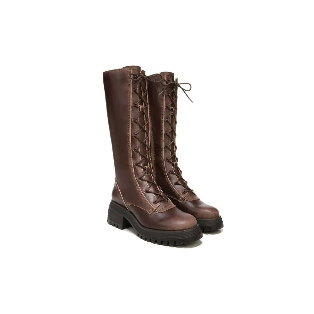 Jasper Phoenix Brown Leather Franco Sarto Combat Boots