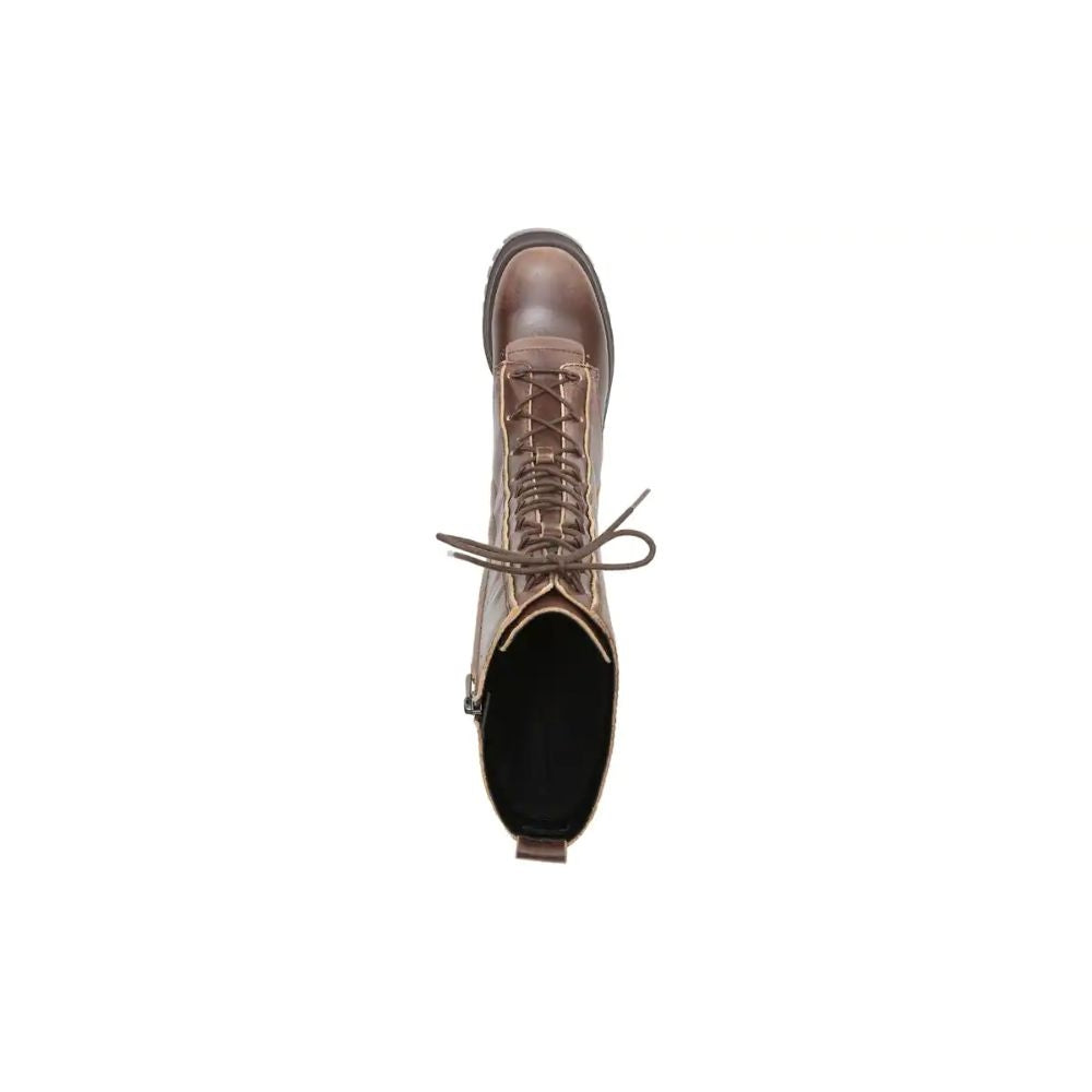 Jasper Phoenix Brown Leather Franco Sarto Combat Boots