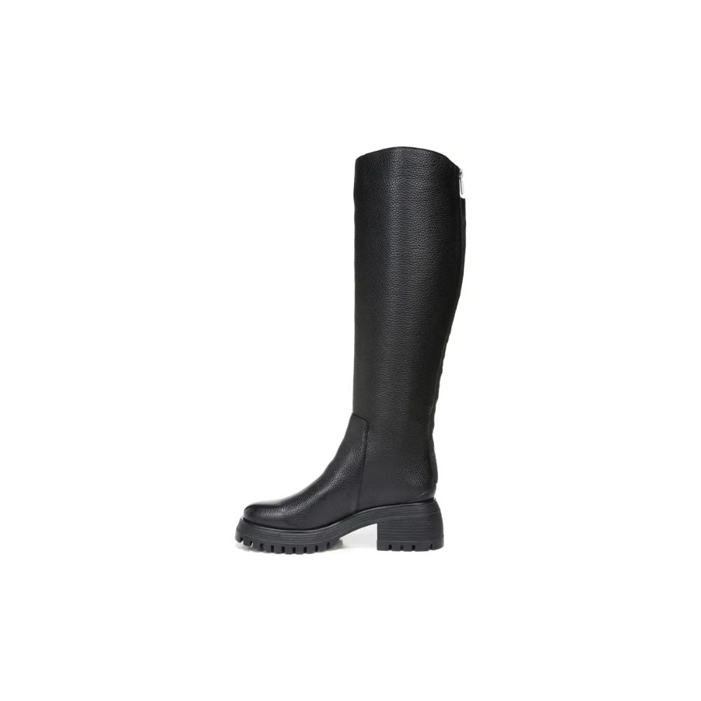 Julie Black Leather Franco Sarto Tall Boots