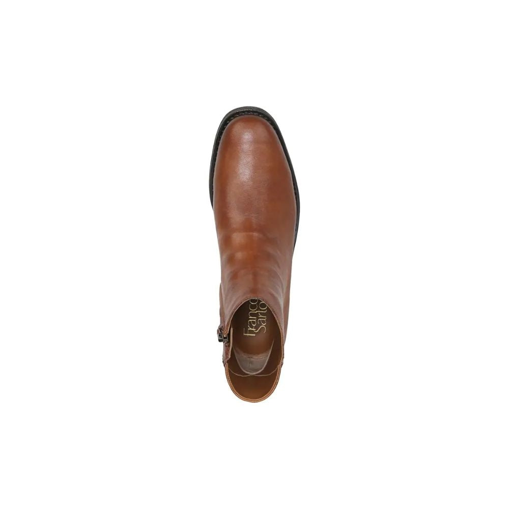 Mobi Cognac Leather Franco Sarto Ankle Boots