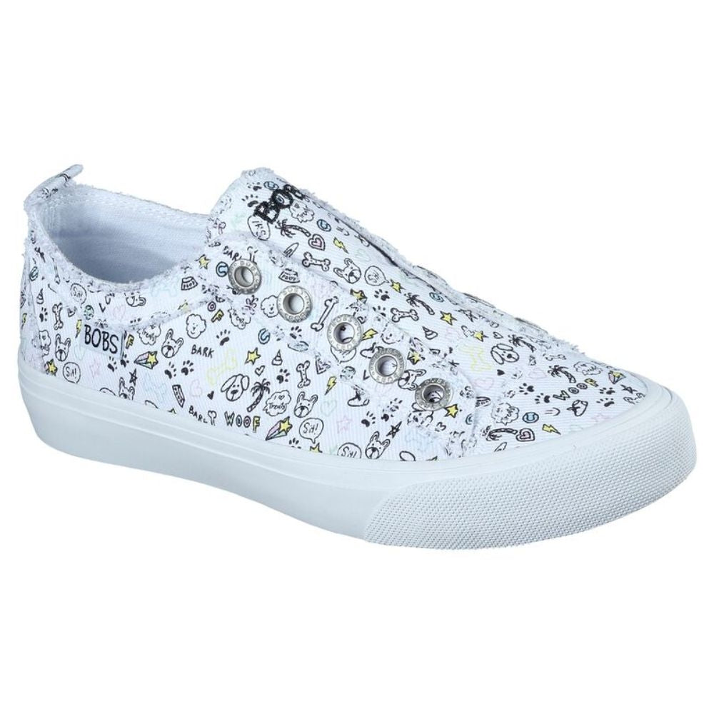 113621 Bobs Be Free Team Oodles White Multi Skechers Sneakers