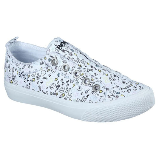 113621 Bobs Be Free Team Oodles White Multi Skechers Sneakers