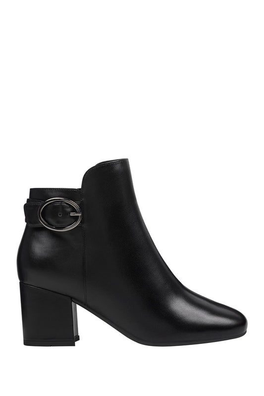 Brandy Black Leather Easy Spirit Ankle Boot