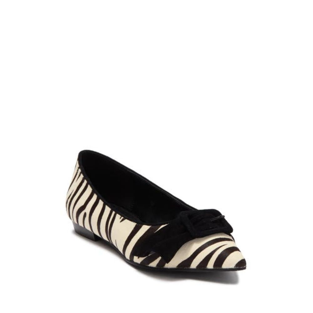 Dana Cream Black Calfhair Pelle Moda Ballet Flats