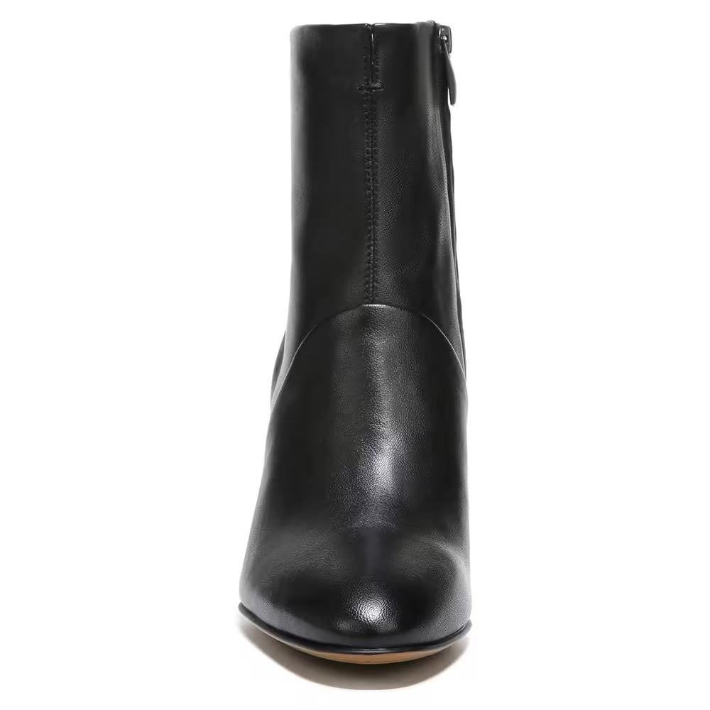 Pia Black Leather Franco Sarto Ankle Boots