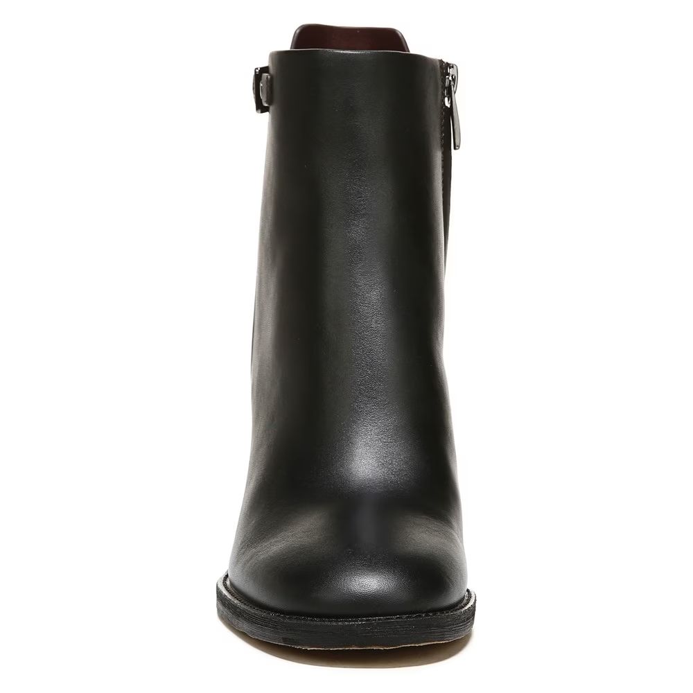 Rivet Black Leather Franco Sarto Ankle Boots