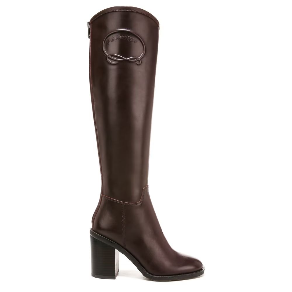 Rivet Tall Brown Leather Franco Sarto Boots