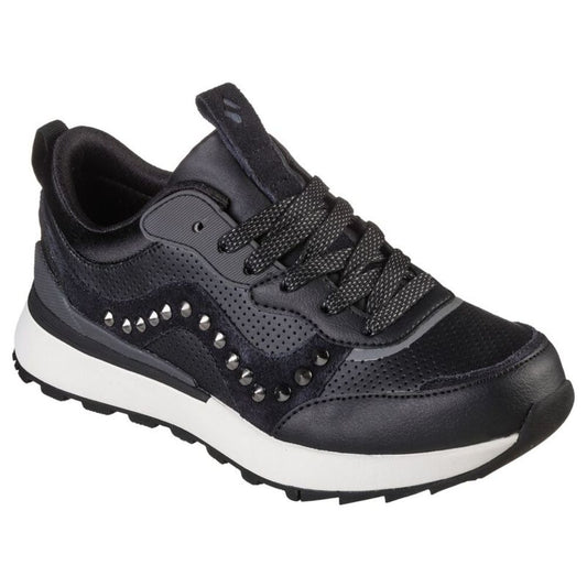 155435 SunnyStreet Leatherette Black Gray Skechers Sneakers
