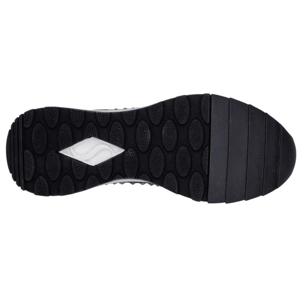 155435 SunnyStreet Leatherette Black Gray Skechers Sneakers
