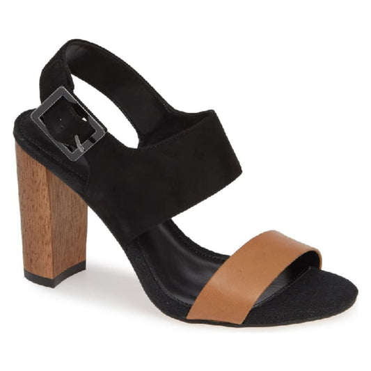 Bristol Black Suede and Cognac Pelle Moda Sandals