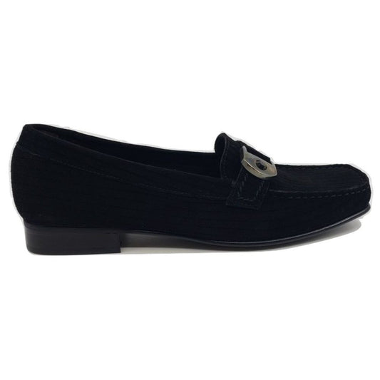 Galvanize Black Suede Stuart Weitzman Loafer Flats