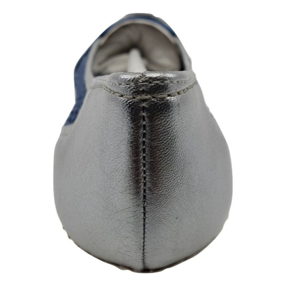 Coolgear Pewter and White Stuart Weitzman Sneaker Flats