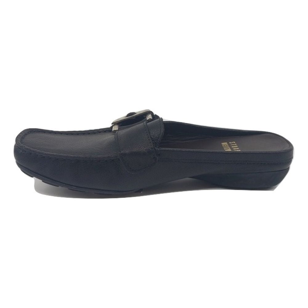 Stuart Weitzman Black Leather Clogs