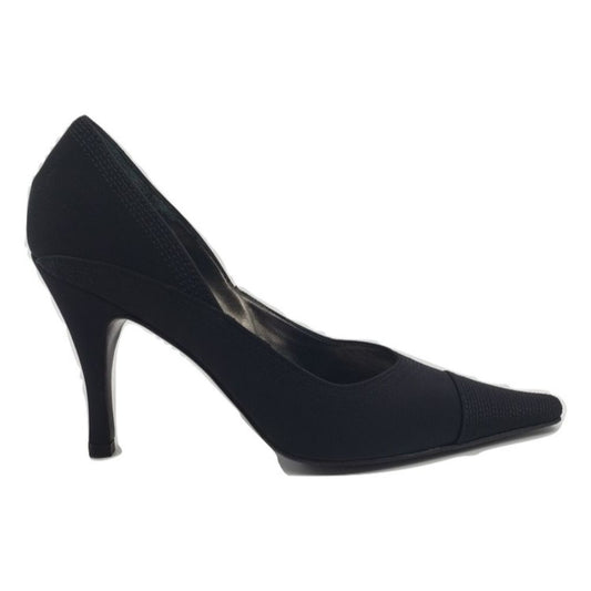 1089 Crepe Raso Black Fabric Versani Pumps