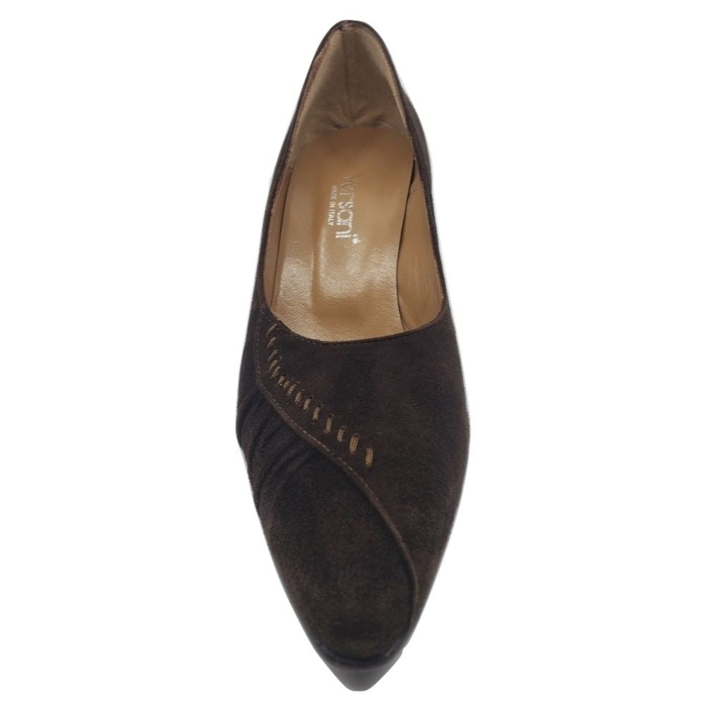 Versani Brown Suede Pumps