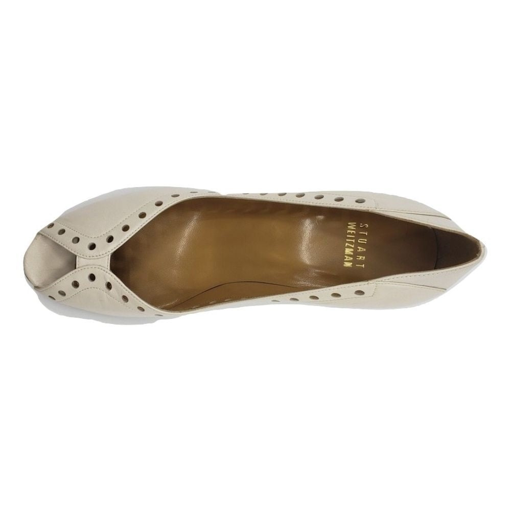 Powersuit Ivory Nappa Leather Stuart Weitzman Pumps