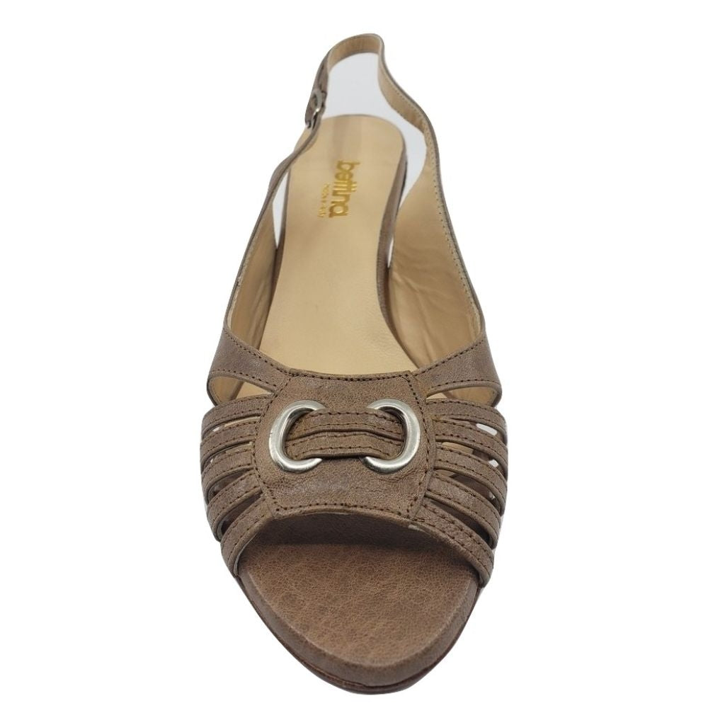 Anna z89 Coccinelle Ibis Taupe Bettina Wedge Sandal