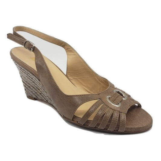 Anna z89 Coccinelle Ibis Taupe Bettina Wedge Sandal