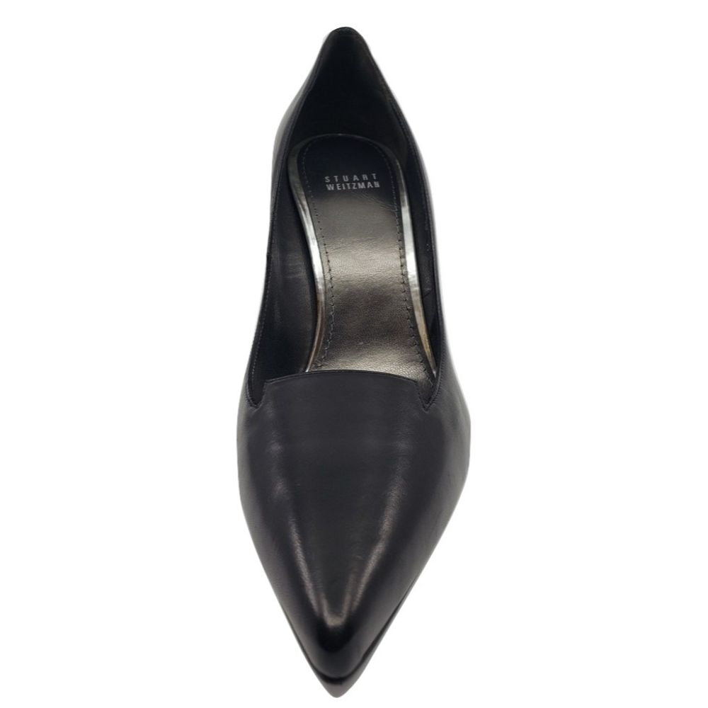 Copete Black Leather Stuart Weitzman Womens Pumps