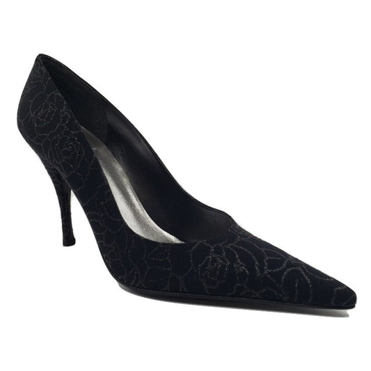 Sensual Black Twinkle Lame Stuart Weitzman Pumps