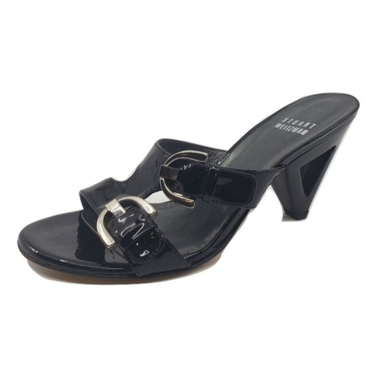 Vantage Black Patent Leather Stuart Weitzman Sandals