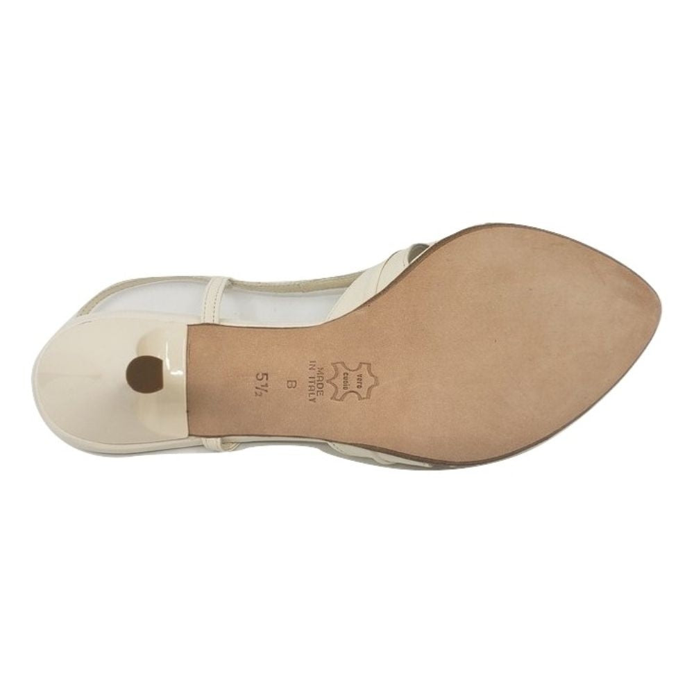 6496 Perlato Beige Leather Versani Slingback Sandals
