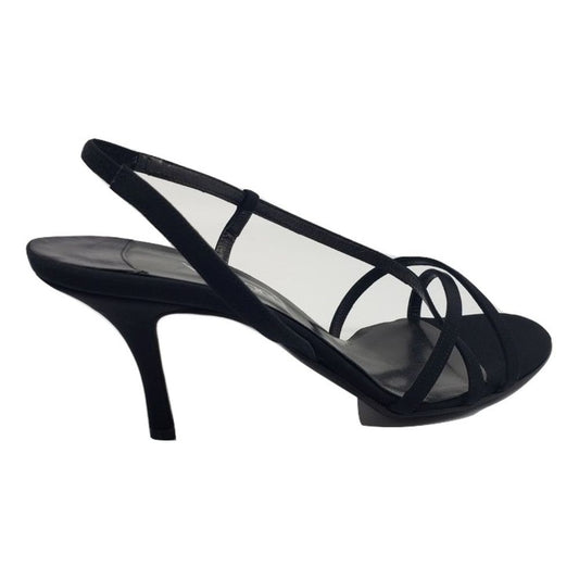 906 Black Crepe Versani Slingback Sandals
