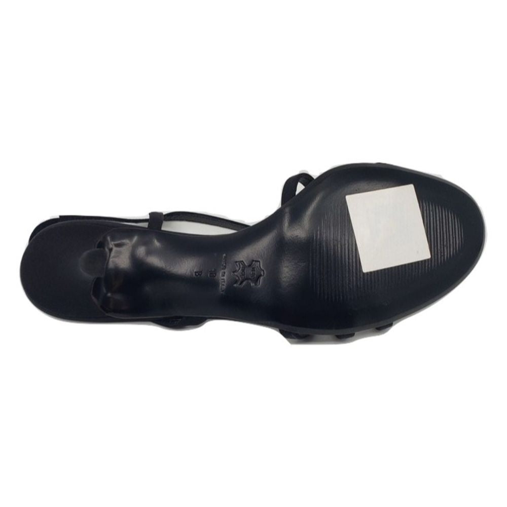 906 Black Crepe Versani Slingback Sandals