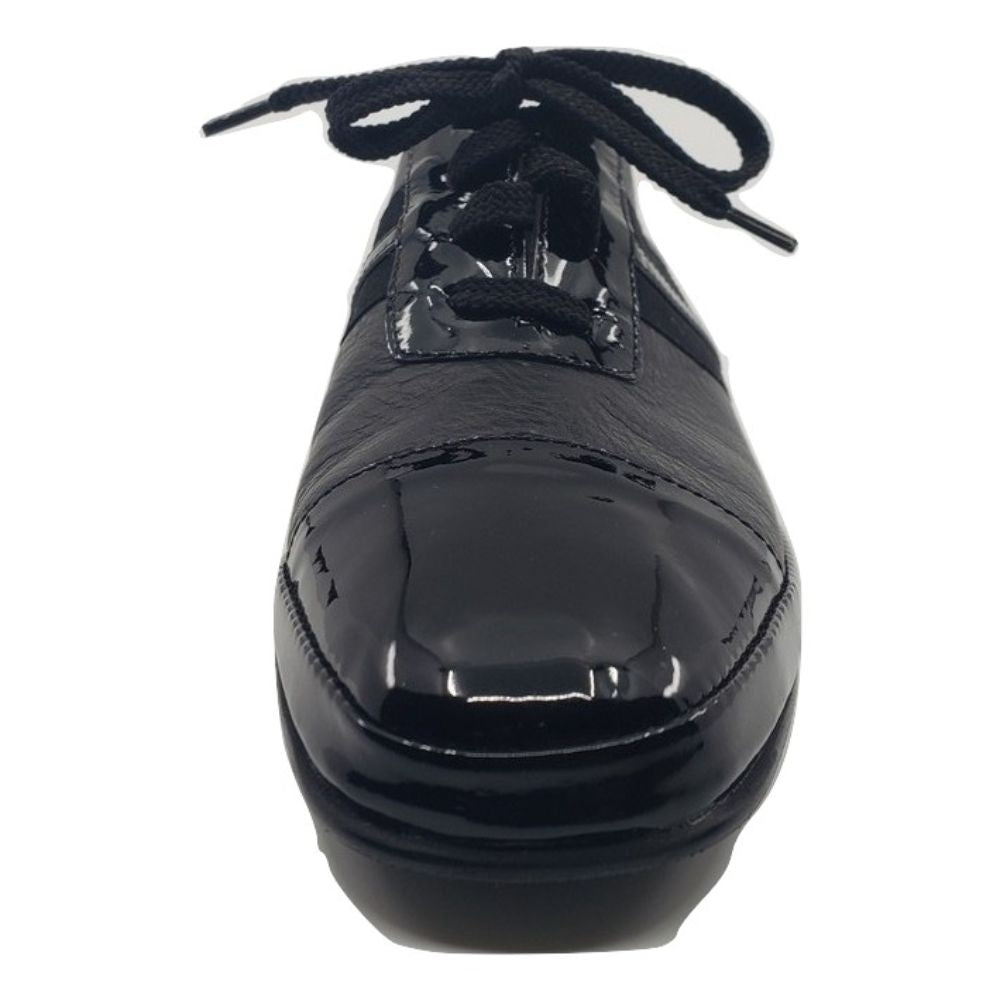 Eunice Black Leather Amalfi Sneaker Flats