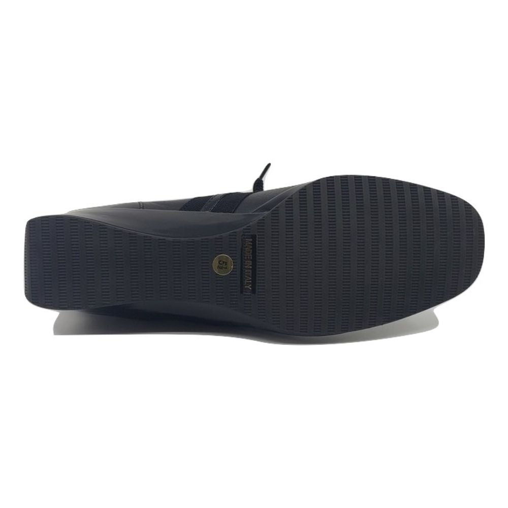 Eunice Black Leather Amalfi Sneaker Flats