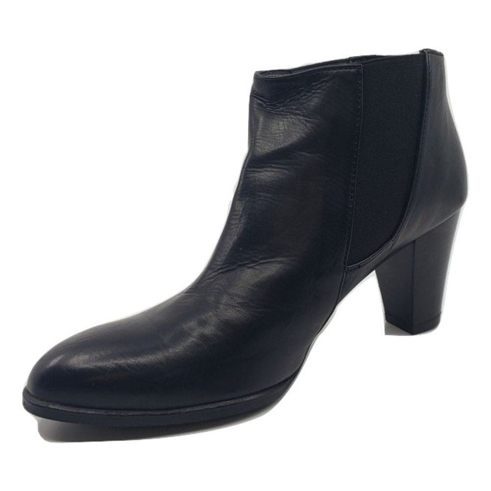 Emme Black Leather Amalfi Ankle Boots