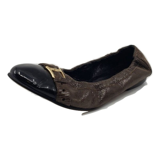 Amalfi Brown Patent Leather Ballerina Flats