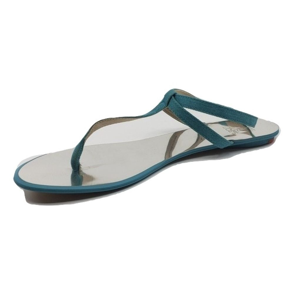 Krish Turquoise and Silver Fabric Joe's Jeans Flat Sandals